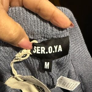 SER.O.YA Heathered Blue Knit Top